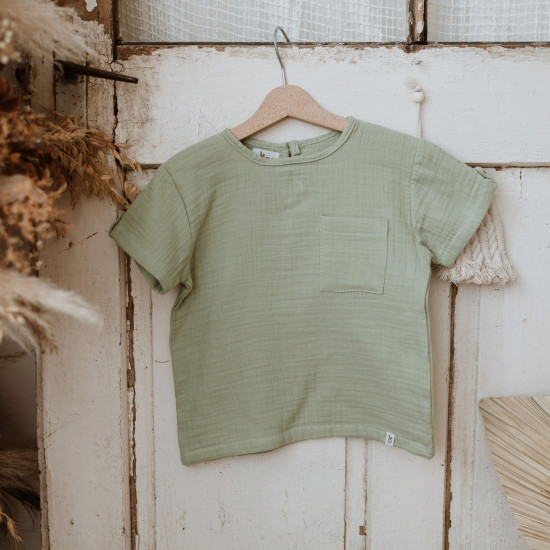 Dečija majica od muslina zelena