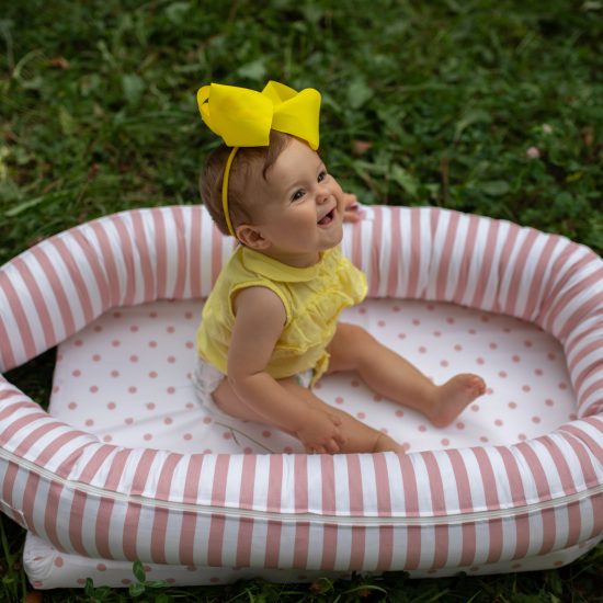 Baby gnezdo Piccolino - puder roze Baby gnezdo Piccolino - puder roze