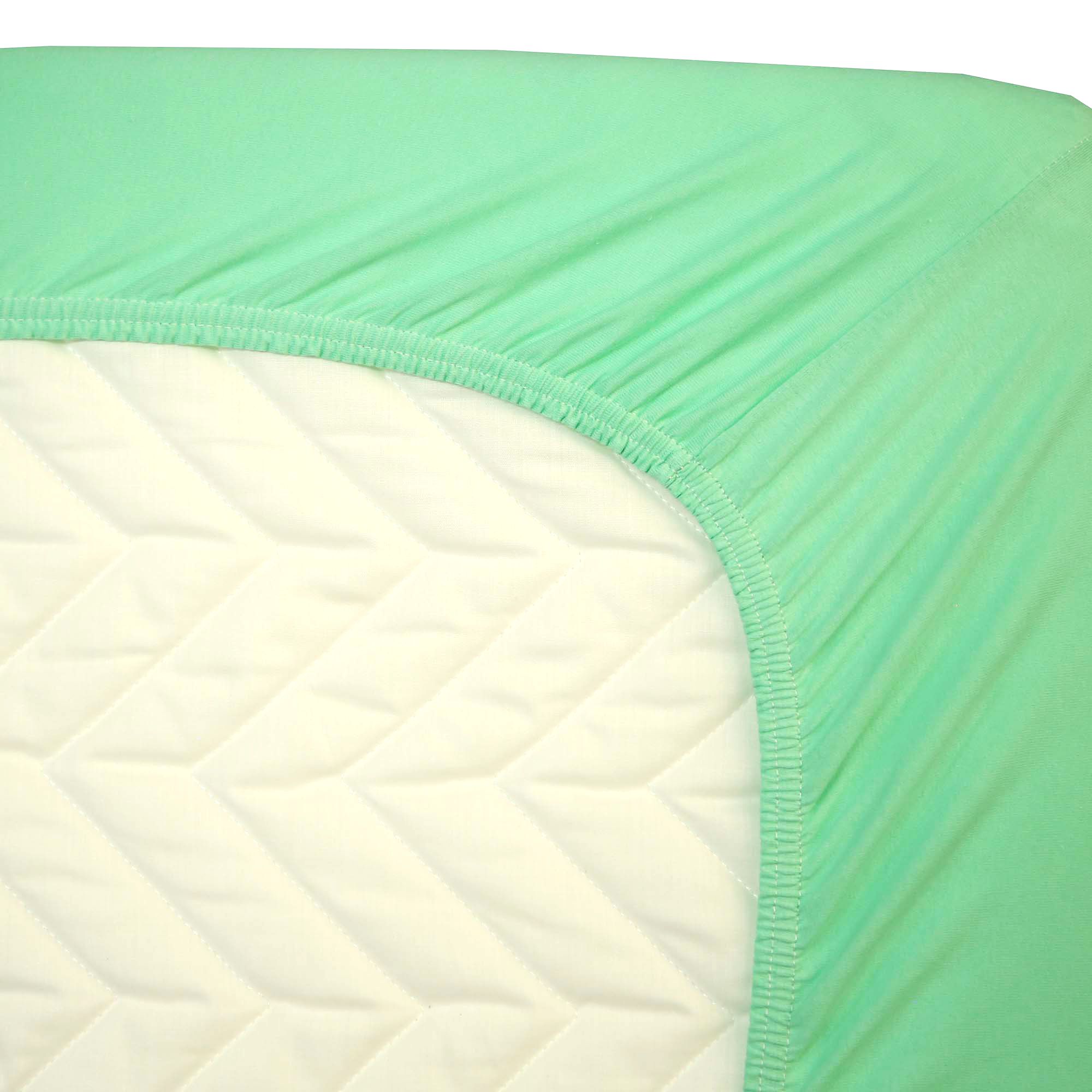 Žersej čaršav za krevetac zeleni