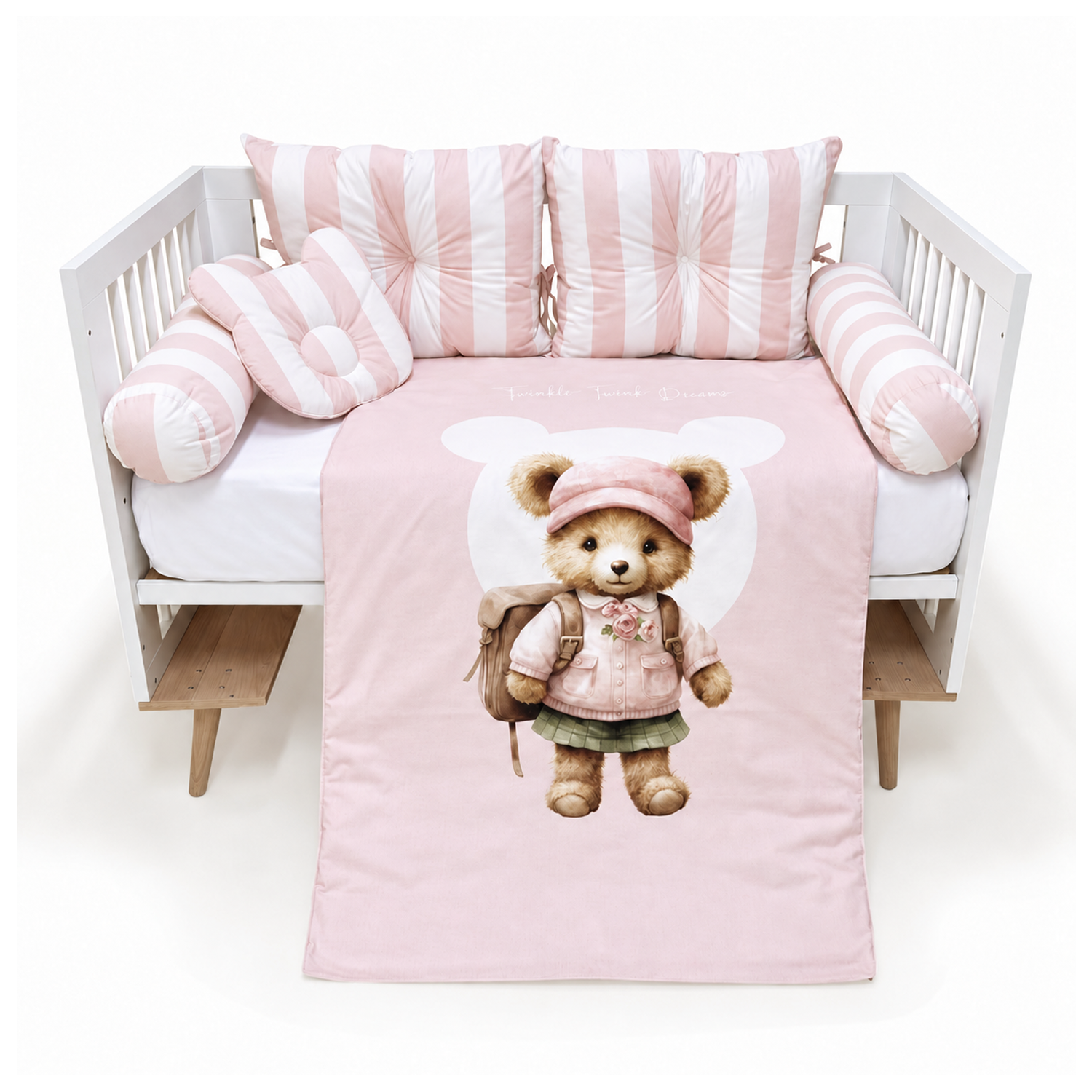BABY SET “TEDDY” PINK 8-PIECE