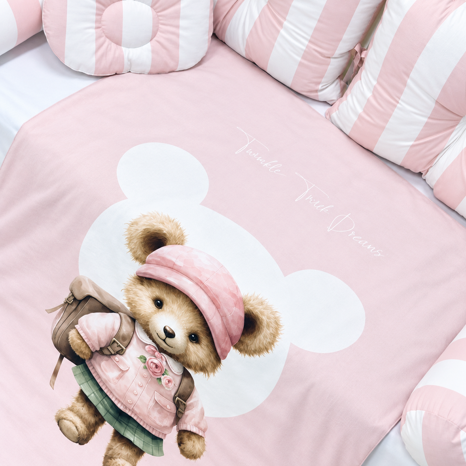 BABY SET “TEDDY” PINK 8-PIECE