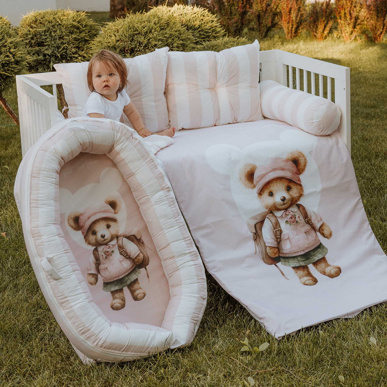 BABY SET “TEDDY” PINK 8-PIECE