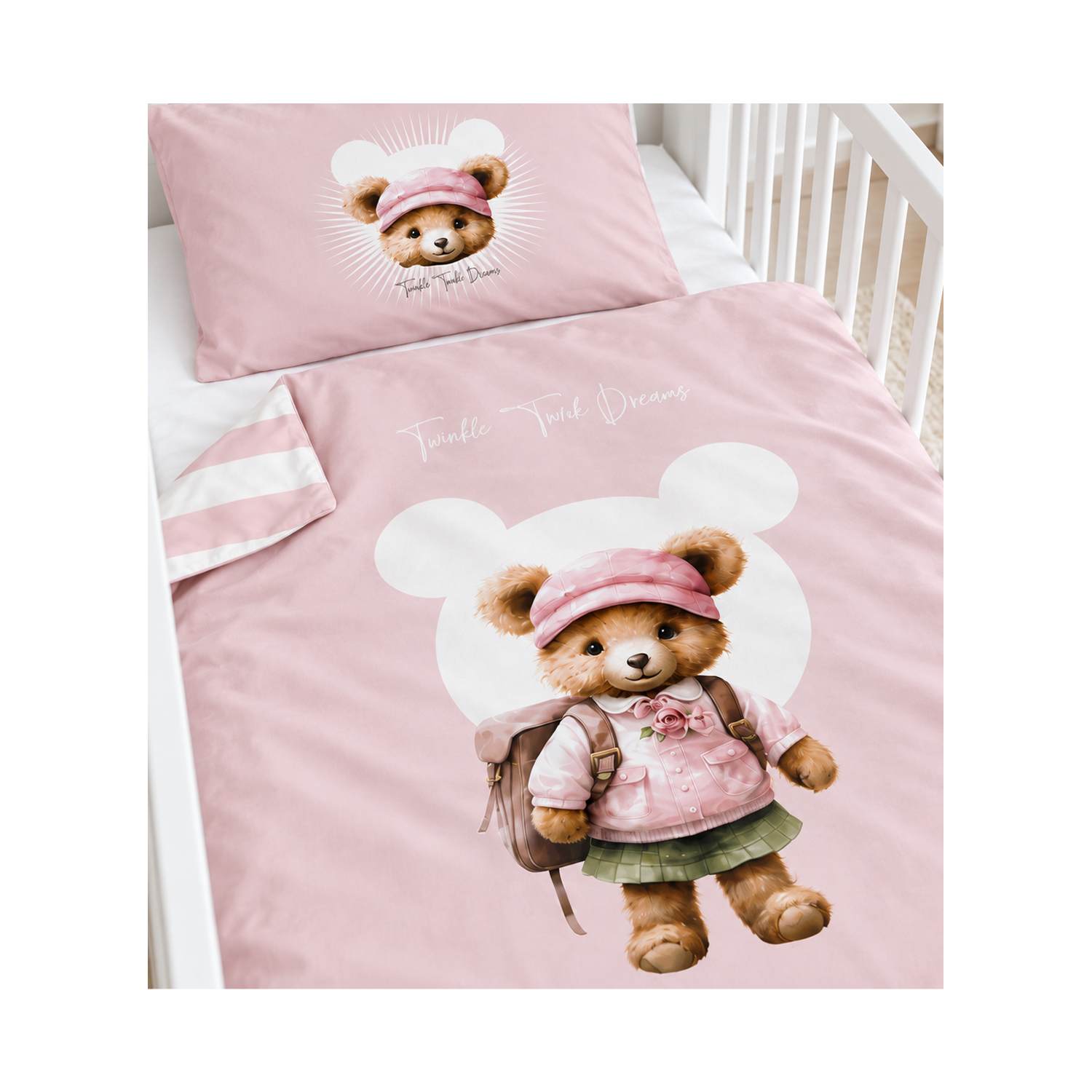 POSTELJINA "TEDDY" ROZE 80x120cm 3/1