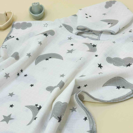 Pončo za plažu sivi oblaci