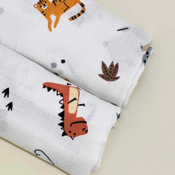 Pelene od muslina 2/1 dino-animals