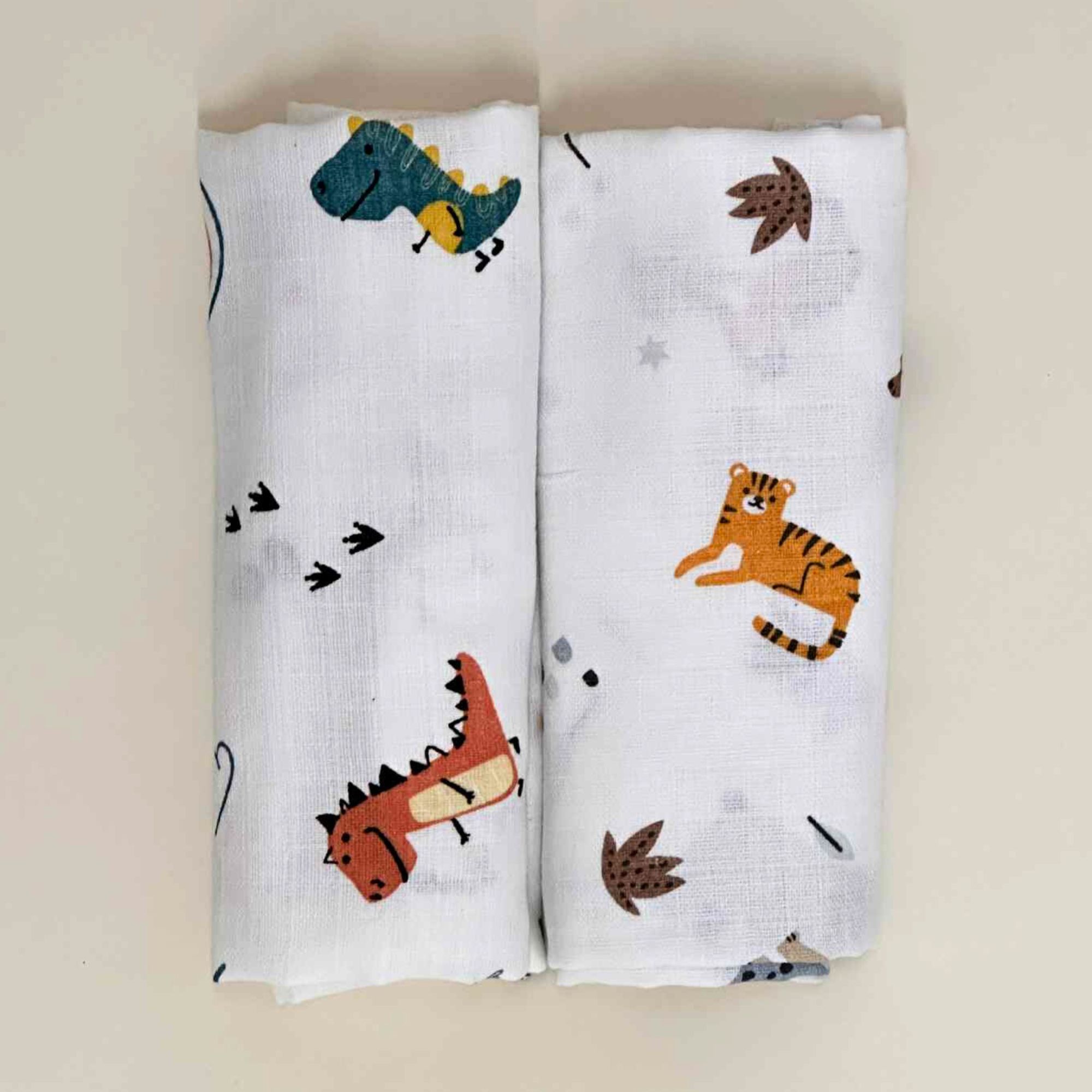 Pelene od muslina 2/1 dino-animals