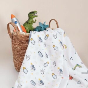 NOVO Pelene od muslina 2/1 dino-astronaut