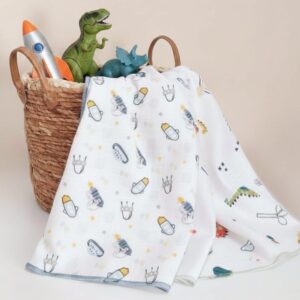 NOVO Pelene od muslina 2/1 dino-astronaut